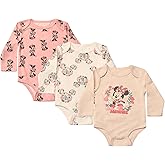 Magic Threadz Disney Clothes Baby Girls Bodysuit 3-Pack – Minnie Mouse & Marie from The Aristocats Bodysuits Newborn - Infant