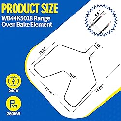 WB44K5018 Range Oven Bake Element Compatible with