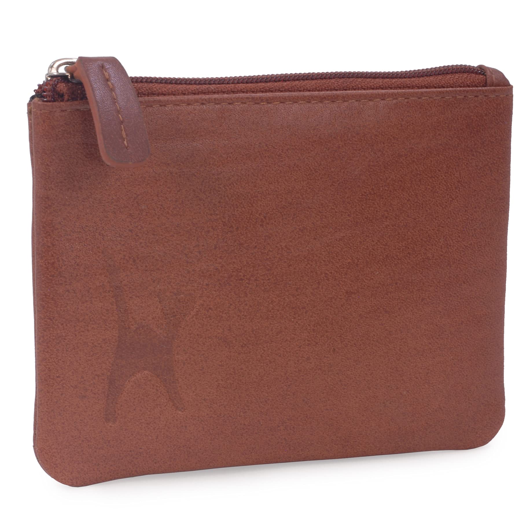 Catwalk Collection Handbags - Ladies Small Leather Coin Purse - Zip Pouch with Credit Card and Coin Pocket - RFID - Gift Boxed - Mimi - Tan