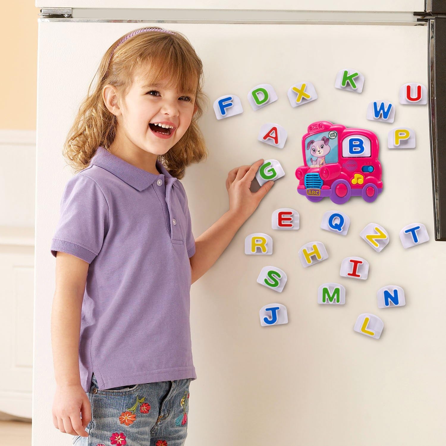 LeapFrog Fridge Phonics Magnetic Letter Set, Pink: Toys & Games