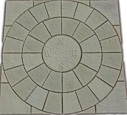 Stein Beton Kompass Terrasse Pflastersteine Set 1 8 Meter Inkl Quadratur Off Kit Amazon De Garten