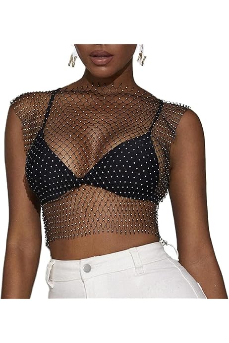 studded mesh top