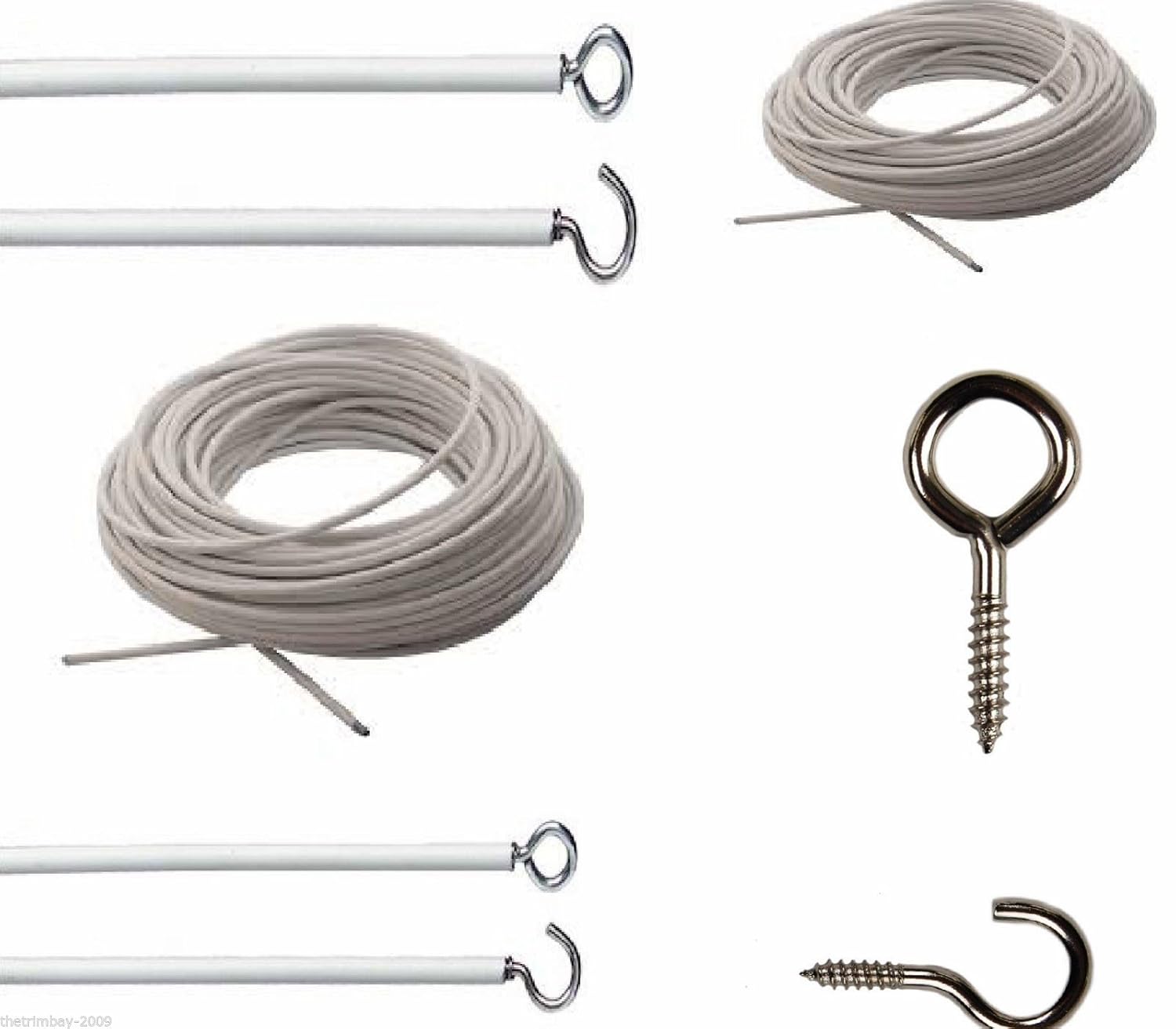 Net Curtain Wire Free Hooks Eyes 15 Metres For 5 69 Free