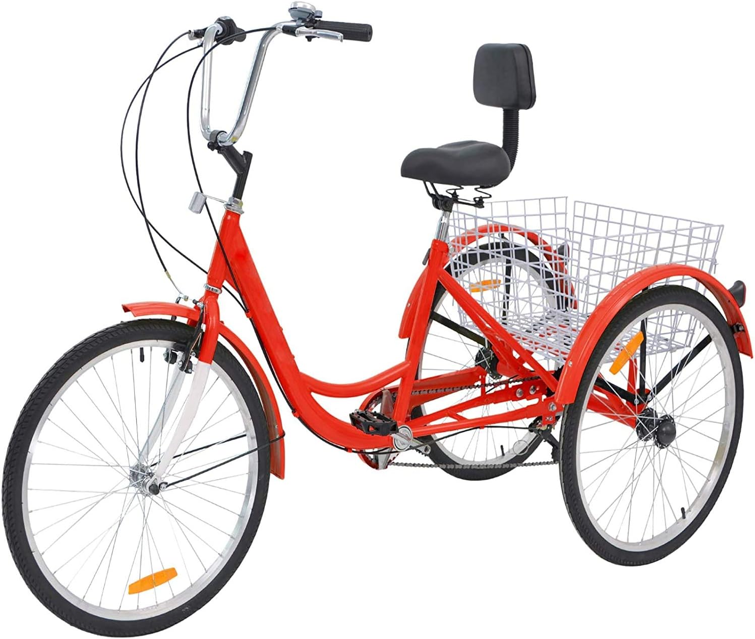 amidoa Adult Tricycle Bike 1/7 Speed 3Wheel for Shopping