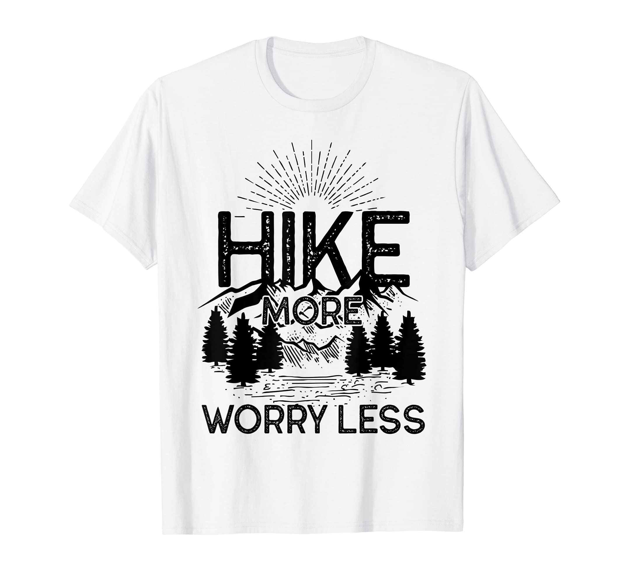 Camping Hike More Vintage Sunset Mountain Climbing T-Shirt