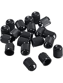 Outus Plastic Tyre Valve Dust Caps for Car, Motorbike, Trucks, Bike and Bicycle, 20 Pack (Black)