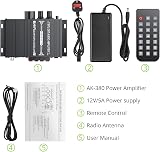 LiNKFOR Bluetooth 5.0 Stereo Amplifier 40W+40W USB SD AUX RCA Remote LCD view 9