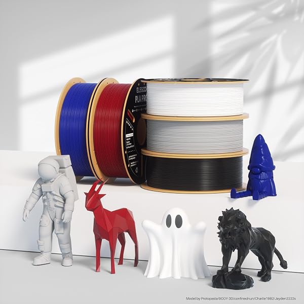 ELEGOO PLA PRO FILAMENT 1.75MM BURGUNDY RED 1KG, 30-250MM/S PRINTING SPEED IMPROVED RIGIDITY 3D PRINTER FILAMENT DIMENSIONAL ACCURACY +/- 0.02MM, 1KG SPOOL (2.2LBS)