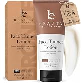 Face Tanner - USA Made with Natural &amp; Organic Ingredients, Streak-Free Tan | Non-Comedogenic &amp; Dermatologist-Tested, Hydrating Lotion with Glycerin &amp; Aloe Vera for Sunless Fake Tan, Vegan &amp; Cruelty-Free
