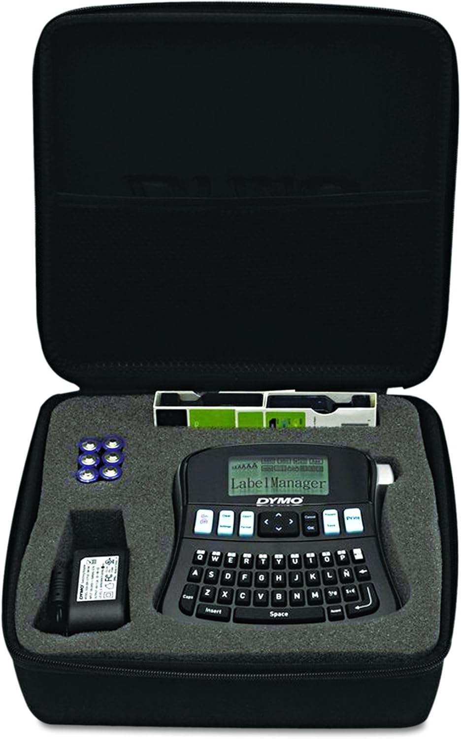 DYMO Label Maker 210D Label maker, 2 Lines, 6 1/10w x 6 1/2d x 2 1/2h, 3" (1738976) : Electronics