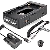KOERTACOO NP-F Battery Adapter Plate Compatible with NP-F970 F960 F770 F750 F570 F550 Battery + BMPCC 4K and 6K DC Cable and 