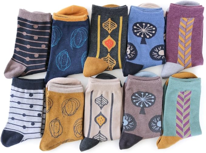 Amazon 靴下 レディース ソックス モダンデザイン クルー丈 10足セット 22 24cm ソックス 通販