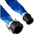 Apache 98138049 2" x 50' Blue PVC Lay-Flat Discharge Hose with Poly Cam Lock Fittings