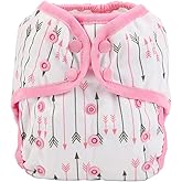 One Size Cloth Diaper Cover Snap with Double Gusset (Pink Arrows)