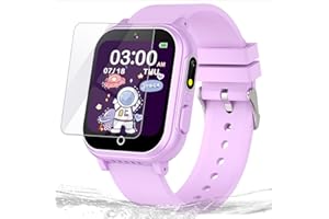 COSJOYPE Kids Waterproof Smart Watch Gift for Girls Age 5-12, 32 Games HD Touchscreen Kids Watch with Dual Camera Video Music Player Pedometer Flashlight 12/24 hr Toys Birthday Gifts for Girls Ages 6 7 8 9