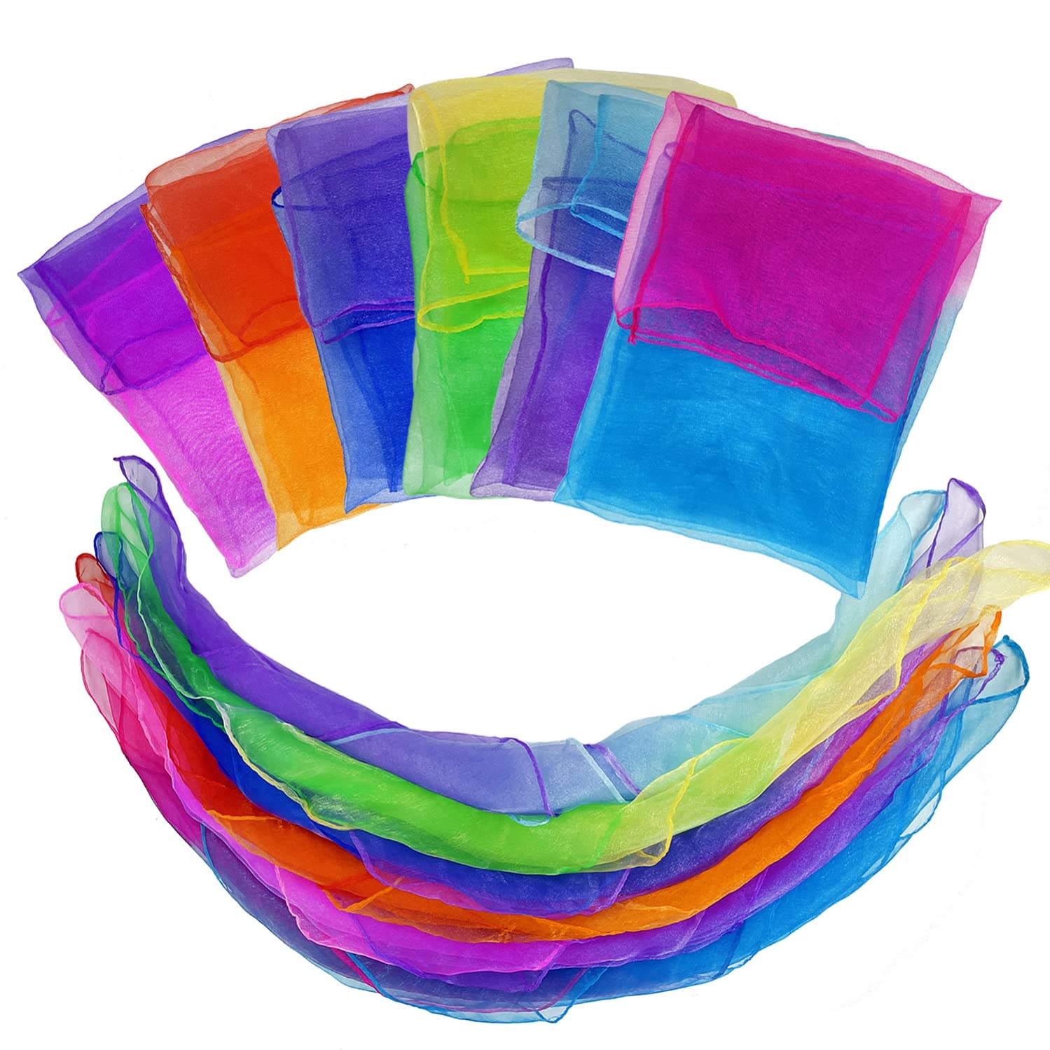 Dance Scarves for Kids: Juggling Scarves, 12 Pcs, 24