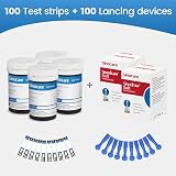sinocare Safe-Accu Diabetes Test Strips 100 No Code Lancing Devices view 4