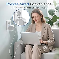 Unidapt US to Europe Plug Adapter 4 Pack - Type C