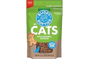 Buddy Biscuits 3 oz Pouch of Grain Free Soft & Chewy Cat Treats Made with Natural Tender Chicken