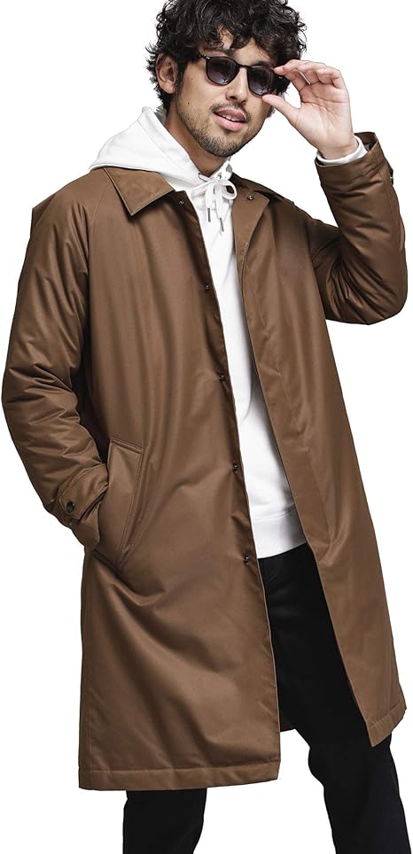 Amazon ナノユニバース Web限定 暖トリオ ハイブリッドダウンステンカラー コート メンズ コート ジャケット 通販