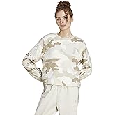adidas womens Essentials 3 Stripes Camouflage Printed Cropped Sweatshirt