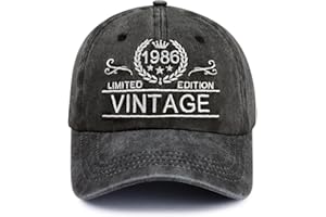 Vintage 21 30 40 50 60 70 80 90 Years Old Hats for Men Women, Adjustable Embroidered Birthday Baseball Cap