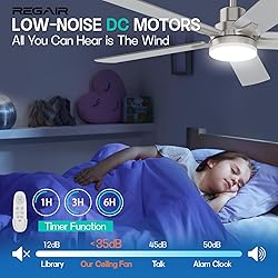 Ceiling Fan With Light 52-Inch, Remote Control