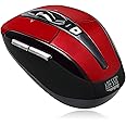 Adesso iMouse S60 Wireless Optical Mouse with 24 GHz RF Technology, Programmable Driver, Tilt-Wheel Scrolling, and Magnetically Storable Receiver (Red)
