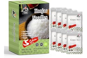 YUHO Shirataki Konjac Keto Rice: Gluten Free Plant Based Low Carbs Vegan Fat Free Noodle Rice - 8 Pack Inside 53.61 OZ