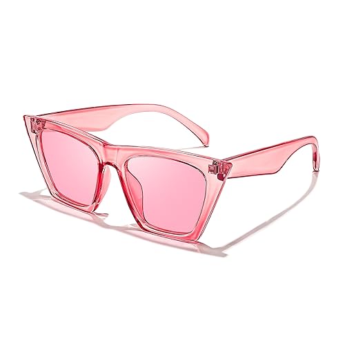 FEISEDY Sunglasses Womens, Vintage Square Cat Eye Sunglasses