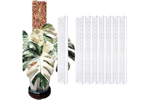 Haispring 8 Pcs 17 Inch Plastic Moss Pole for Plants Monstera,Designed Specifically for Climbing Plants, Stackable Plant Support for Indoor Plants
