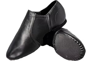 s.lemon Modern Jazz Dance Shoe,Made of Genuine Leather,Slip On or Lace Up
