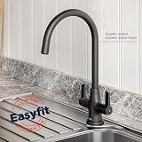 Bristan Echo Kitchen Tap Swivel Spout Two Lever EasyFit Black EC SNK EF BLK view 2