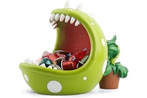 ehuoyan Piranha Plant Large Candy Bowl For Candy Dish Key Bowl Decorative Bowl Home Decorations Indoor Big Mouth Plant (Green, Extra Large)