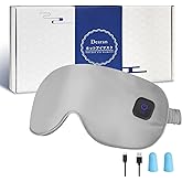 Silk Heated Eye Mask Cordless Rechargebale for Dry Eyes,Warm Eye Heating Pad No Pressure, Sleep Eye Mask Gift for Men Women