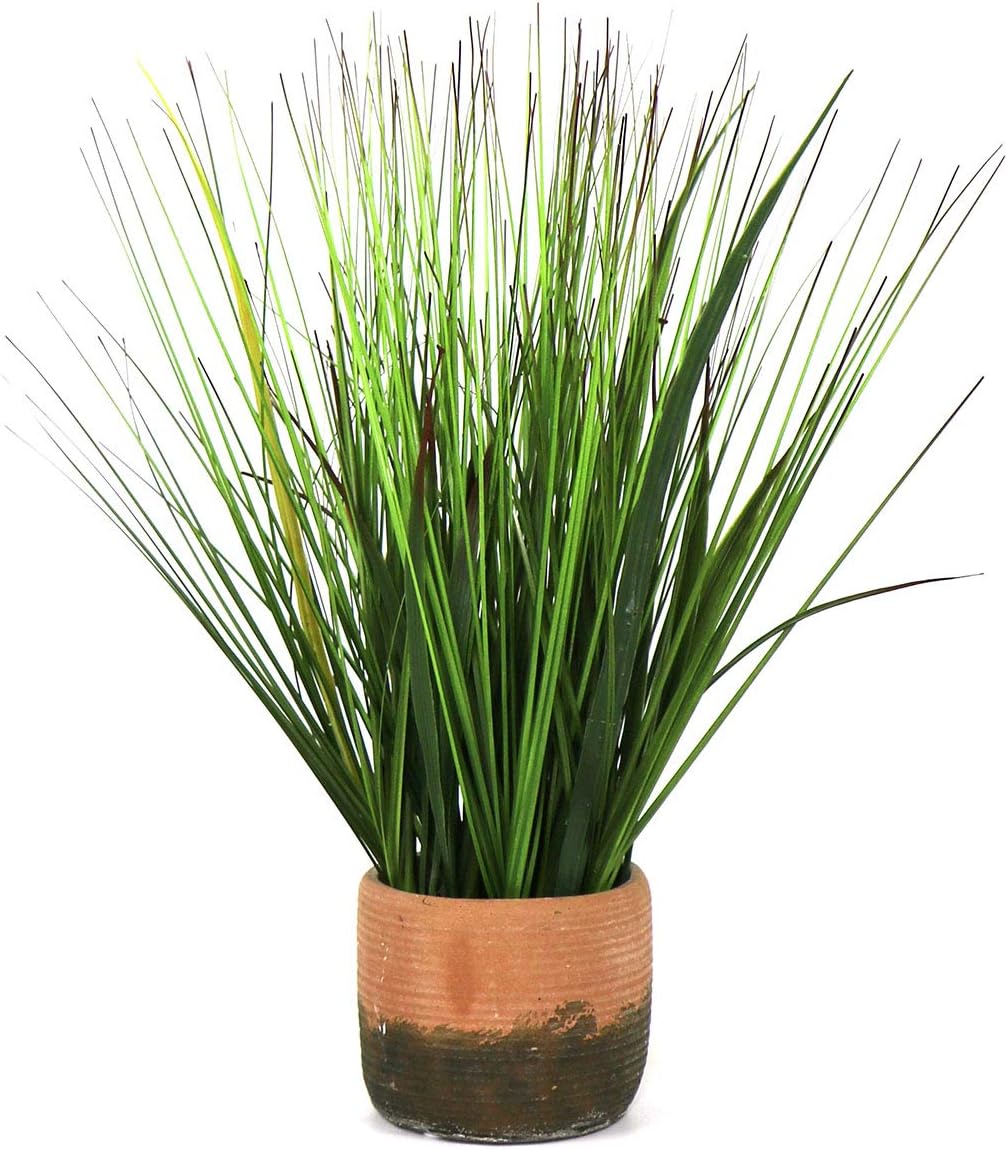 Bird Fiy Artificial Plants Outdoor Greenery Faux Wheat Grass Fake Flowers Shrubs Bushes Potted Plant for Farmhouse Home Garden Office Patio Indoor Outside Decoration (Wheat Grass/Pot)