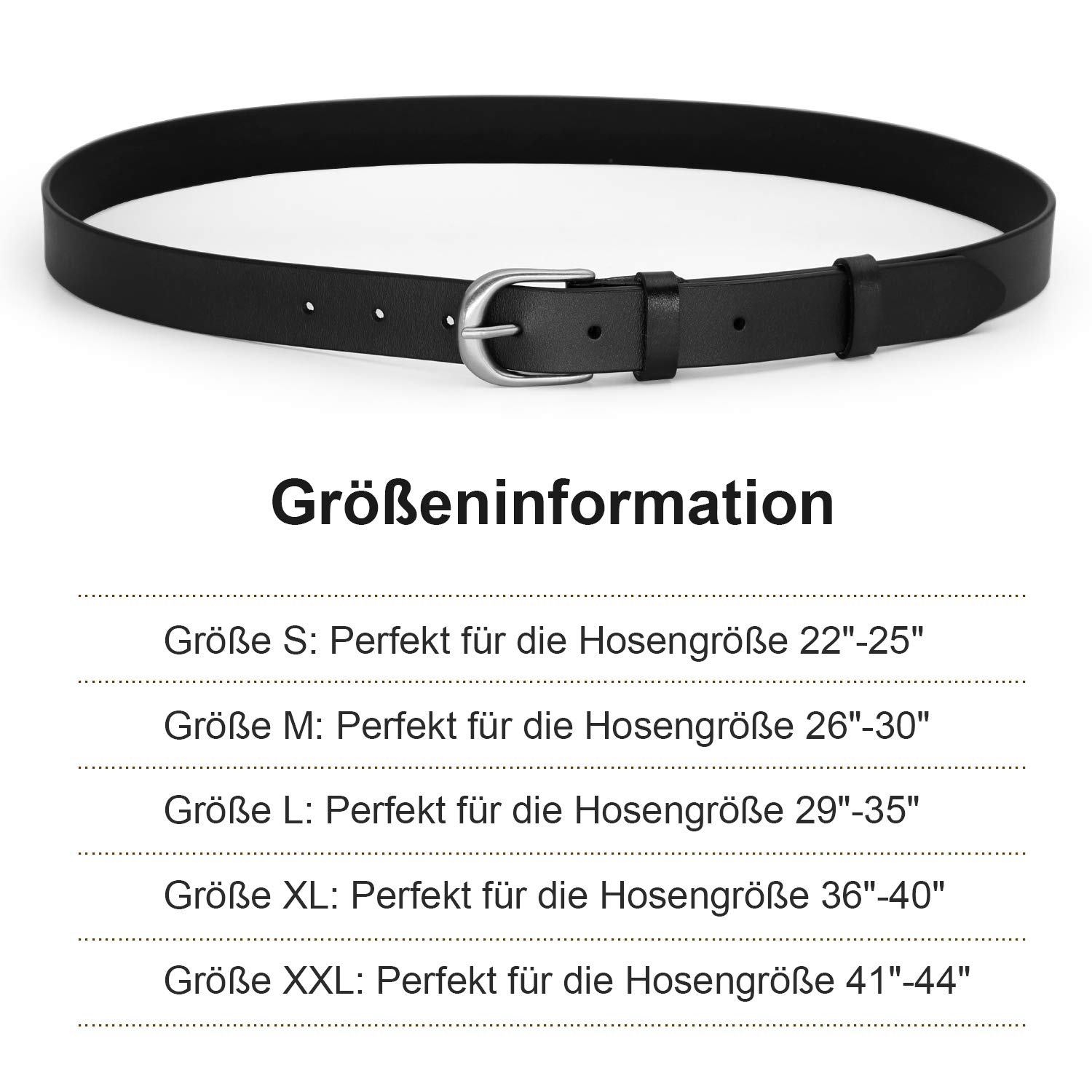 JasGood Damen Ledergürtel Frauen Plus Size Metallschnalle Lässige Gürtel für Jeans Hosen Kleider