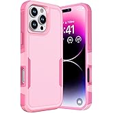 HaoCria for iPhone 16 Pro Max Phone Case - Shockproof Phone Case Compatible with iPhone 16 Pro Max,Drop Protection,Protective Hard Back Cover case (Pink, for iPhone 16 Pro Max 6.9")