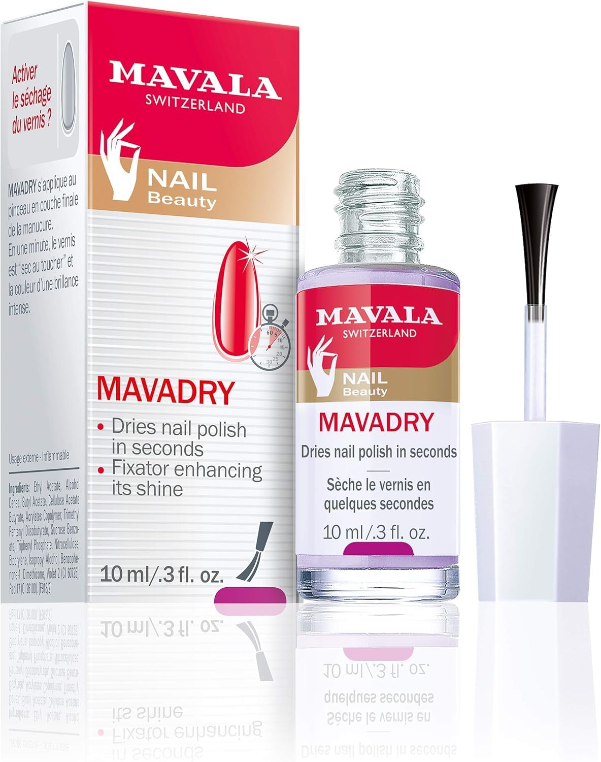MAVALA Mavala Mava Dry, 10ml Fast-Drying Nail Strengthening Treatment, Black