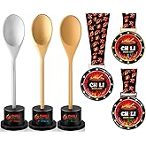 Misdary 6 Pcs Chili Cook Off Prizes Set Chili Trophies and Chili Cook Off Medals Chili Cook Off Decorations Available 1st 2nd 3rd Place Trophy Set for Chili Cook Off Gifts Supplies Events
