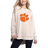 Chicka-d NCAA Clemson Tigers Womens Pullover Sweatshirt, Oatmeal, X-Large