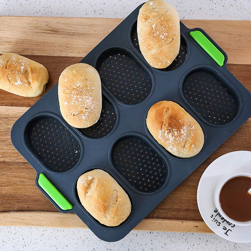 Mini Baguette Baking Tray, NonStick Silicone French Bread