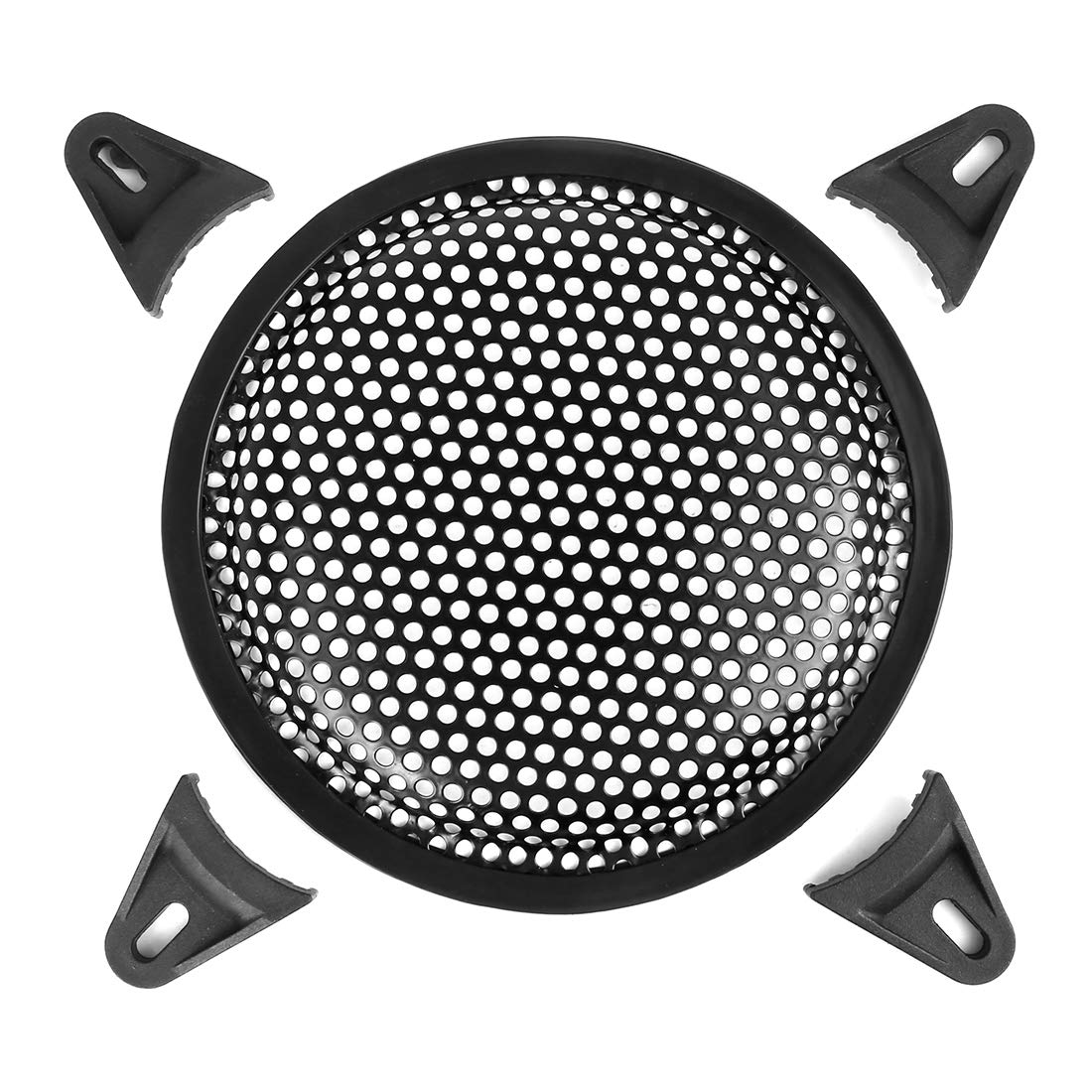 X AUTOHAUX 6 Inch Car Speaker Subwoofer Metal Black Waffle Grill Cover Guard