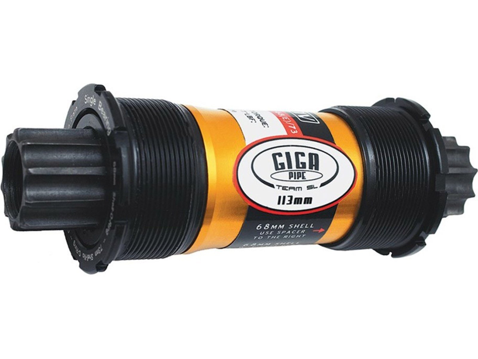 Truvativ Giga Pipe Team Down Hill ISIS Bottom Bracket - 113 x 68/68E/73 mm,Black