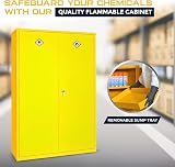 Horison Industries COSHH Cabinet Fire Proof Flammable Storage Yellow view 5