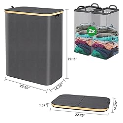 Ollieroo Laundry Hamper with Lid,Collapsible