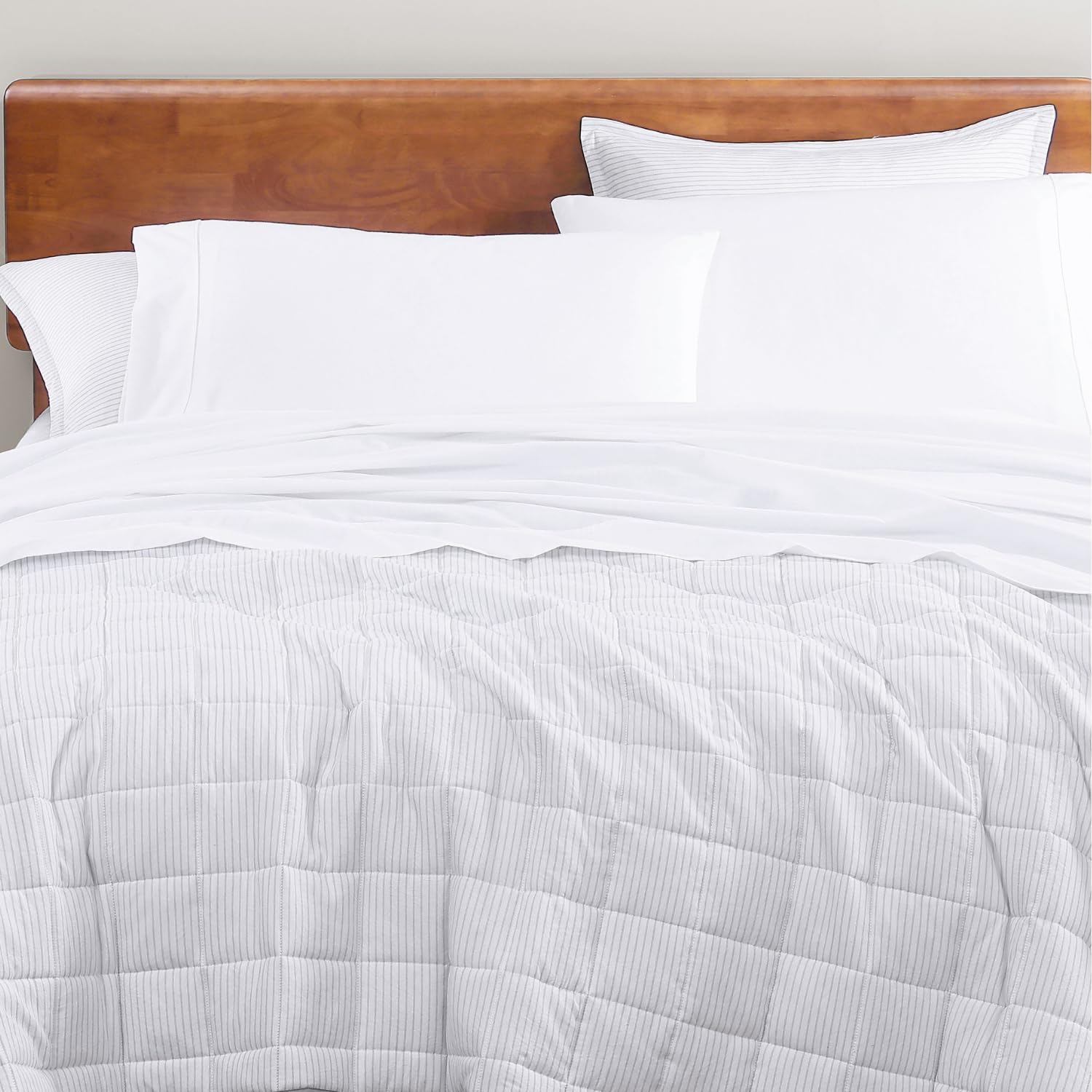 LANE LINEN Eco Friendly 100% Organic Cotton Queen Sheet Set, Soft & Comfy Fully Elasticized 15