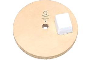 TAMROD HOLDINGS LLC 5" (1/2" Width) Leather Honing Wheel - Fits 1/2" Arbor - Buffing Compound Included