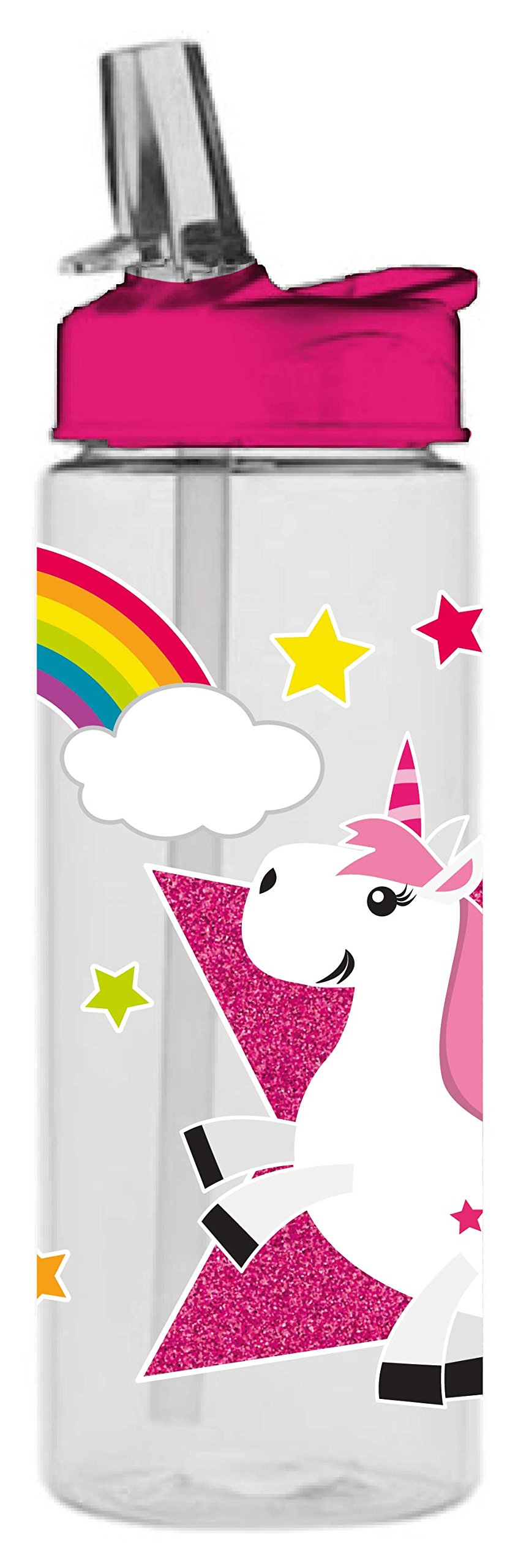 infinite by GEDA LABELS (INFKH) 14368 Unicorn Water Bottle Tritan Large 500 ml Plastic Multi Colour 7.5 x 21 cm