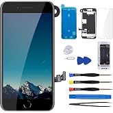 CYKJGS for iPhone 8 SE 2nd Generation Screen Replacement with Home Button | 3D Touch Display Digitizer Assembly with Front Camera Ear Speaker Proximity Sensor and Screen Protector Magnetic Screw Mat